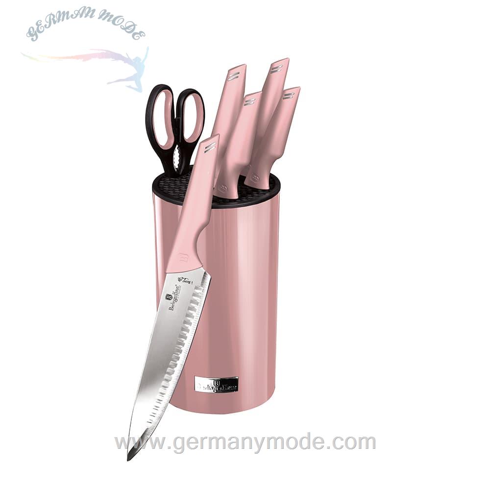 ست چاقو آشپزخانه 7 پارچه برلینگر هاوس مجارستان BERLINGER HAUS KITCHEN KNIFE SET BH 2797 I-ROSE COLLECTION