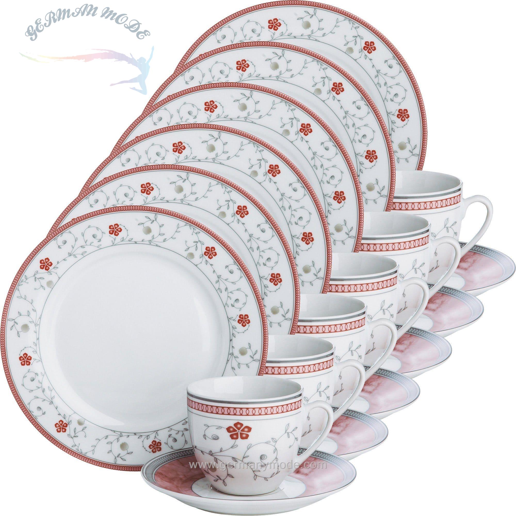 سرویس غذاخوری چینی 18 پارچه 6 نفره اروین مولر آلمان Erwin Müller Kaffeeservice Kaffeeservice Verona 18-tlg, Blumen