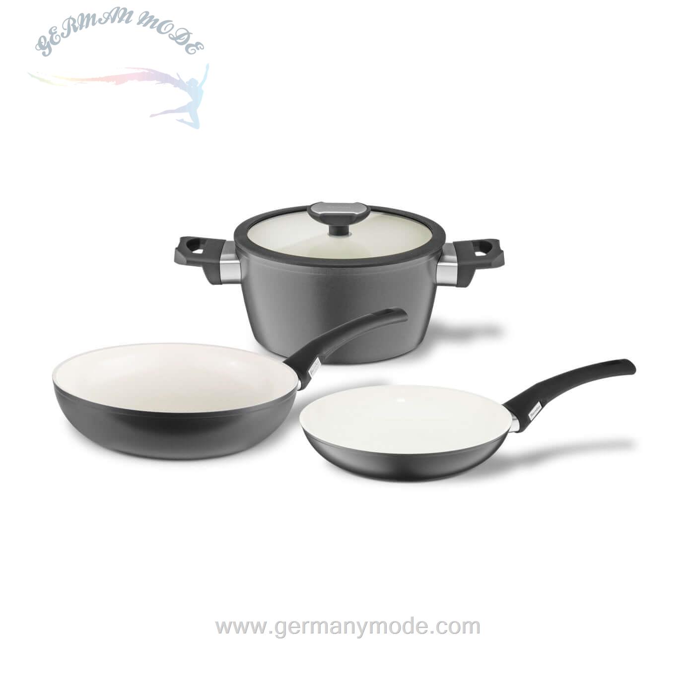 سرویس 3 پارچه قابلمه ماهیتابه برندس آلمان Berndes 3-teiliges Kochset 078905