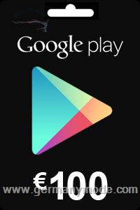 گیفت کارت گوگل پلی 100 یورویی آلمان 1.Google Play 100 Euro Germany Gift Card