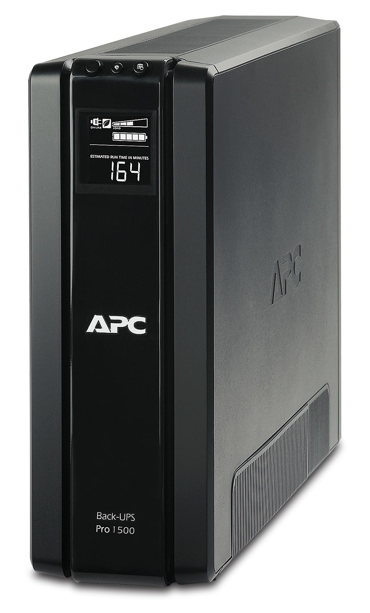 یو پی اس APC Back UPS PRO 1500VA - BR1500G-GR - شامل ۱۵۰۰۰۰ یورو بیمه حفاظت از تجهیزات (۶ پریز Schuko، عملکرد صرفه‌جویی در مصرف برق، صفحه نمایش چند منظوره) ۱۵۰۰ ولت آمپر / ۸۶۵ وات
