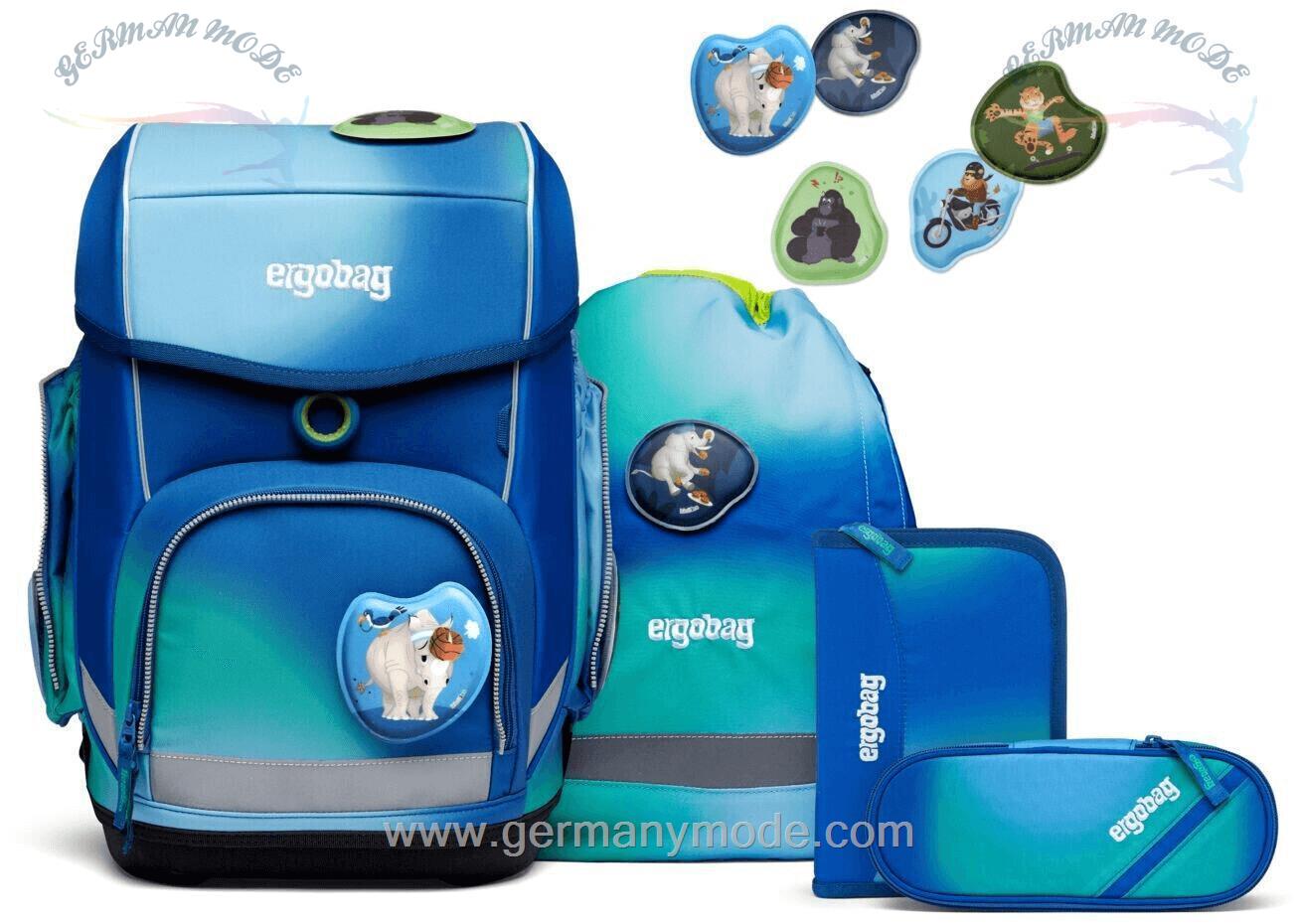 ست 5 تایی کوله پشتی مدرسه 19 لیتر کوله ورزشی جامدادی ارگوبگ ergobag Cubo Set (2023) DschungelfieBär