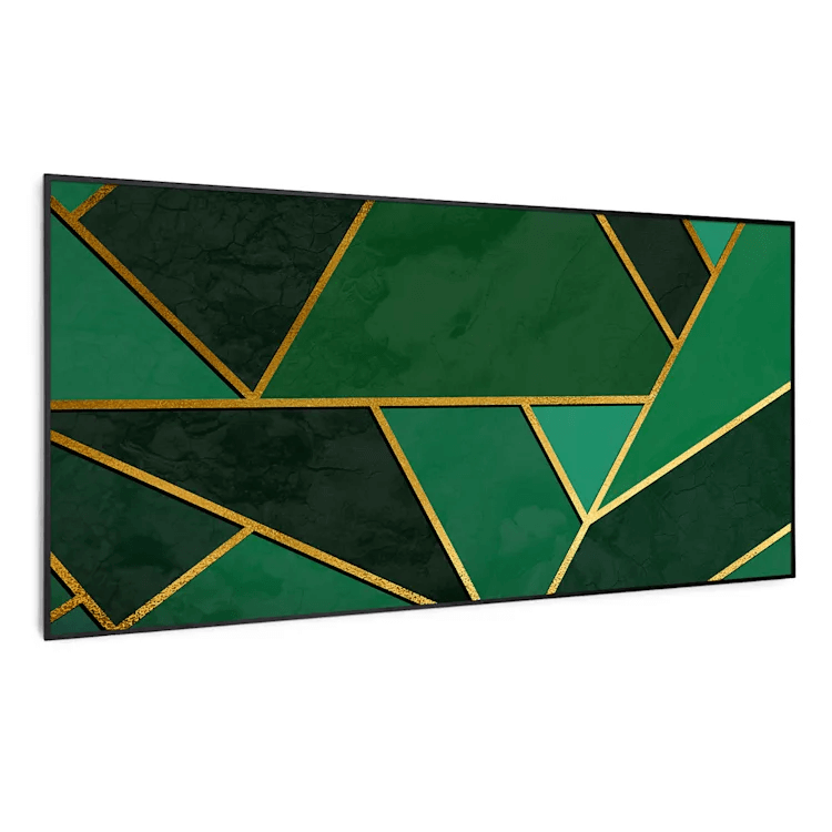 بخاری مادون قرمز هوشمند کلارشتاین آلمان Klarstein Wonderwall Air Art Smart Infrarotheizung Grüne Linie Schwarzer Rahmen 120 x 60 cm