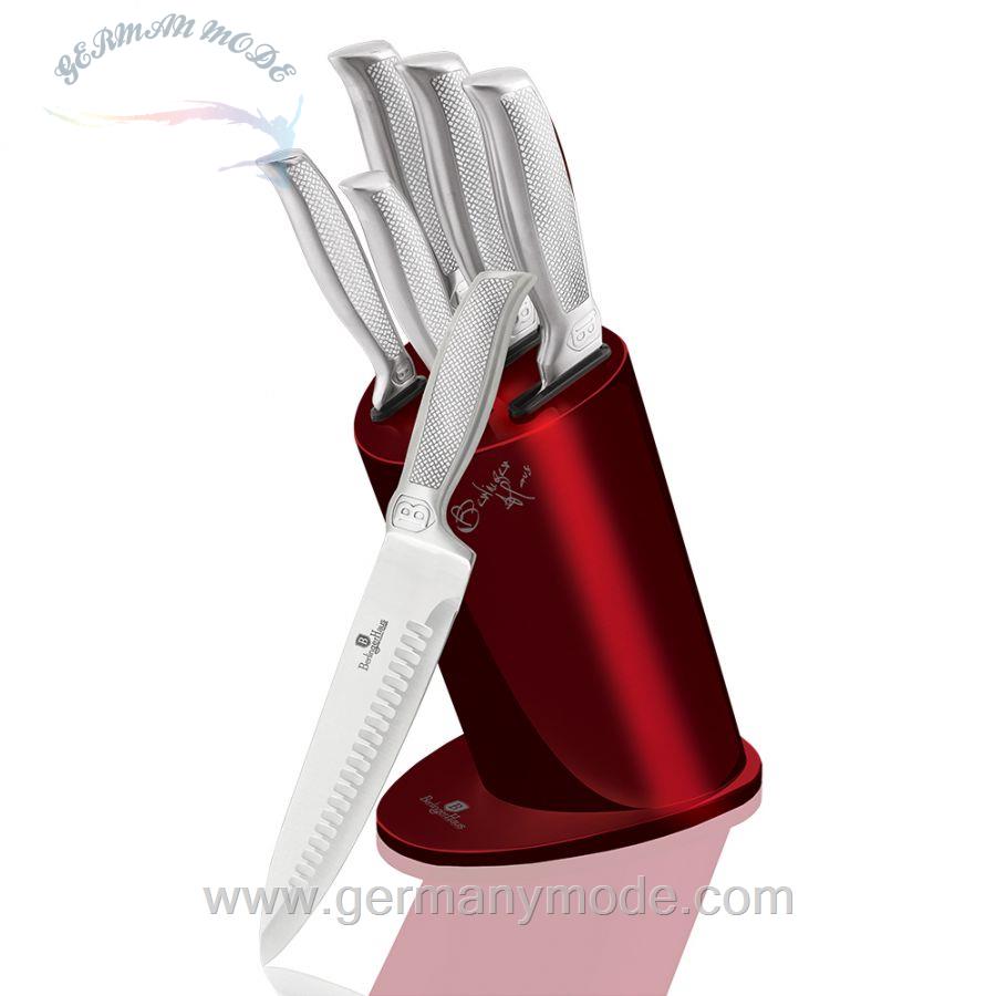 ست چاقو آشپزخانه 6 پارچه برلینگر هاوس مجارستان BERLINGER HAUS 6-PIECE KNIFE SET BH/2273 BURGUNDY COLLECTION