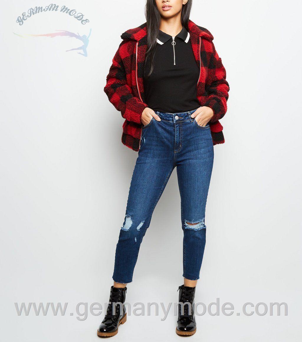شلوار جین زنانه نیولوک (انگلستان) Petite Blaue High Waist Skinny Jeans