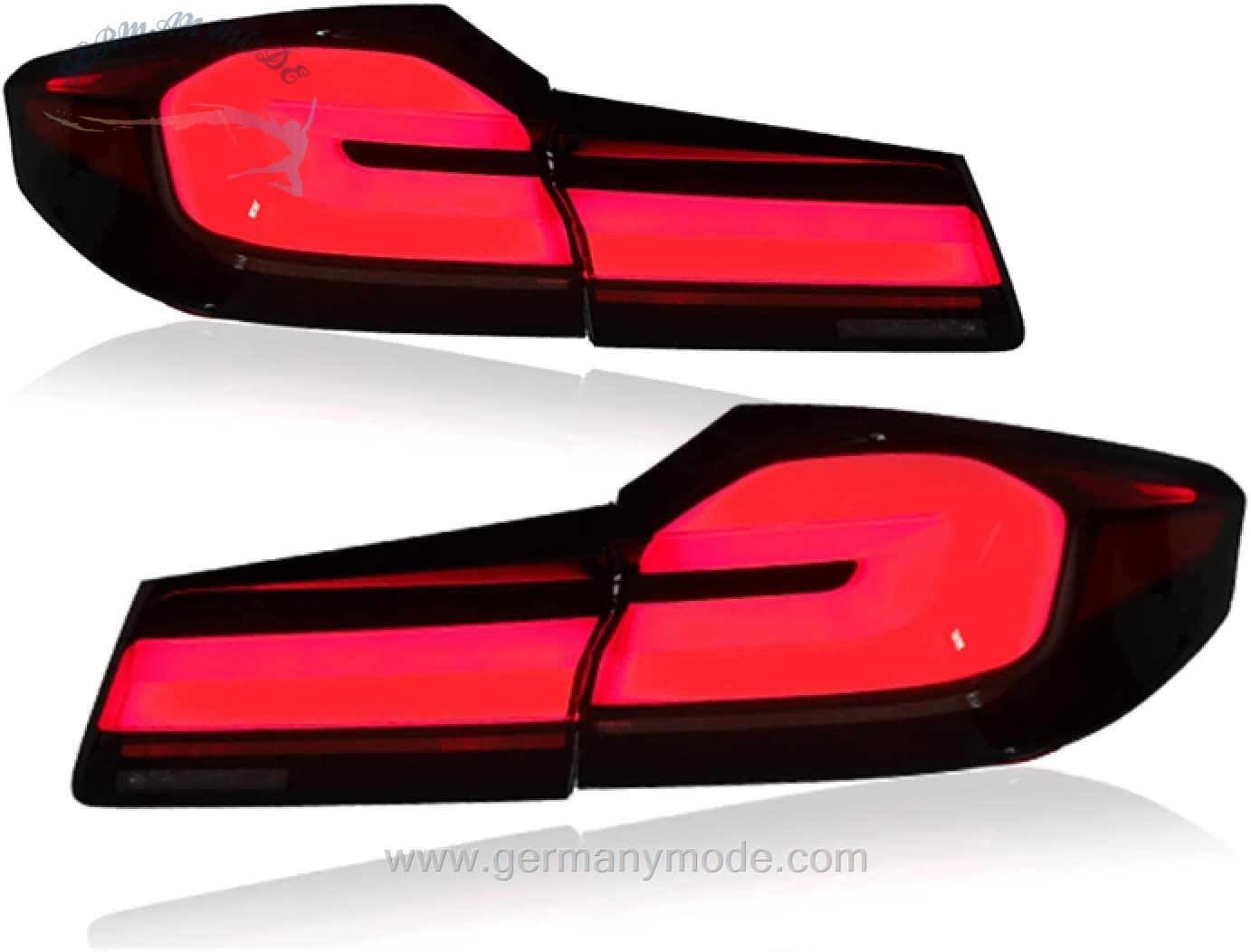 ست کامل چراغ خطر عقب خودرو بی ام و BMW G30 G38 F90 2021 M5 525i 530i 535i 540i 2018-2020 | چراغ عقب درب صندوق و چراغ ترمز جایگزین - 1 ست