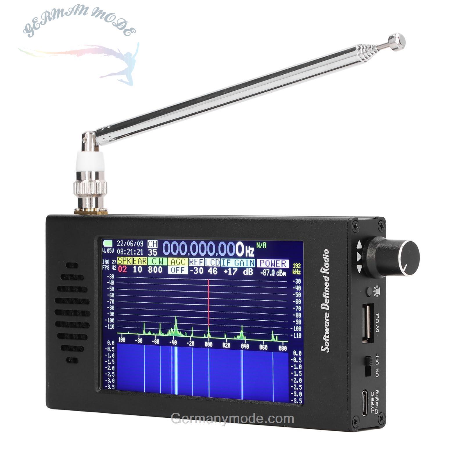 گیرنده رادیویی DSP SDR قابل حمل 100KHz تا 149MHz FM MW SSB CW HAM گیرنده رادیویی موج کوتاه صفحه لمسی 4.3 اینچی