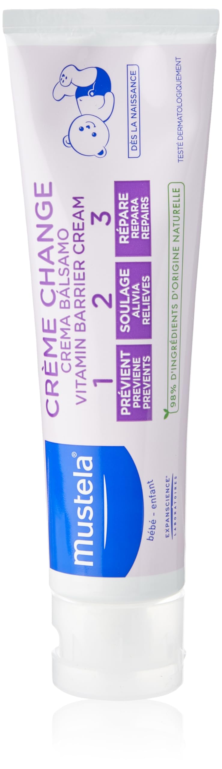 خرید از آمازون - Mustela bébé – کرم پوشک برای پوست حساس کودک – محافظت در برابر تحریک و قرمزی پوست (1×100 میلی لیتر) بدون عطر