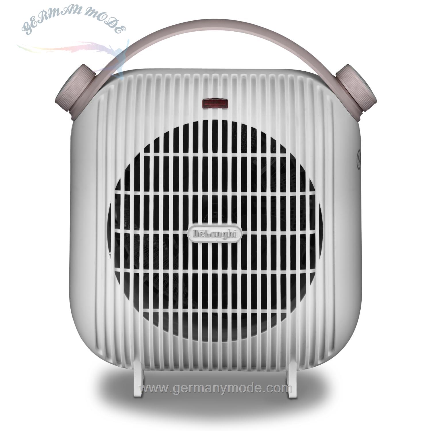 بخاری رومیزی فن دار دلونگی ایتالیا DeLonghi HFS30B24.W، 2400 وات، سفید/صورتی قدیمی