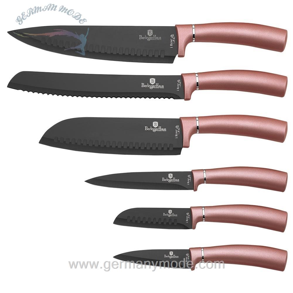 ست چاقو آشپزخانه 6 پارچه برلینگر هاوس مجارستان BERLINGER HAUS 6-PIECE KNIFE SET BH-2513 I-ROSE COLLECTION