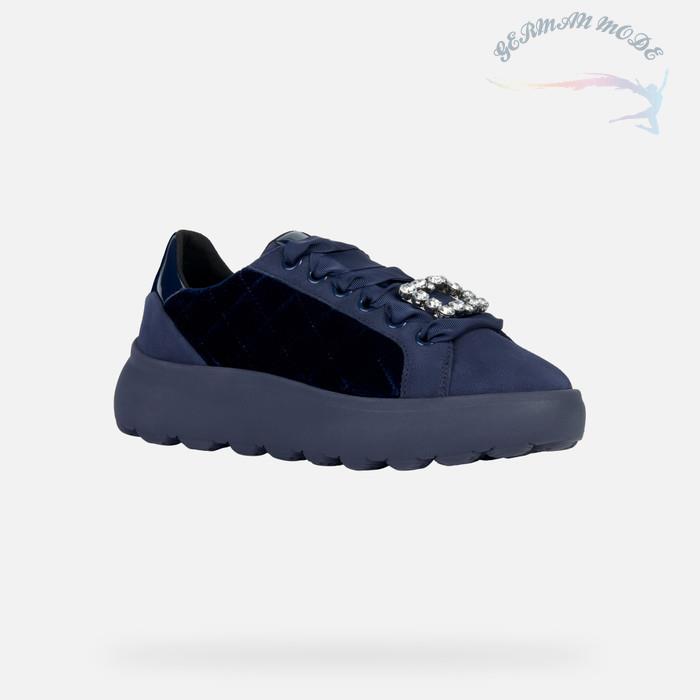 کتانی زنانه جی اوکس ایتالیا GEOX NIEDRIGE SNEAKERS Spherica Ec4.1 Dame Marineblau