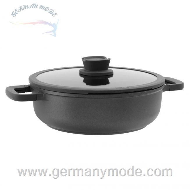 ماهیتابه درب دار سنگی 28 سانت برگهف بلژیک Berghoff Sauteuse mit Deckel Stone 28 cm - Leo