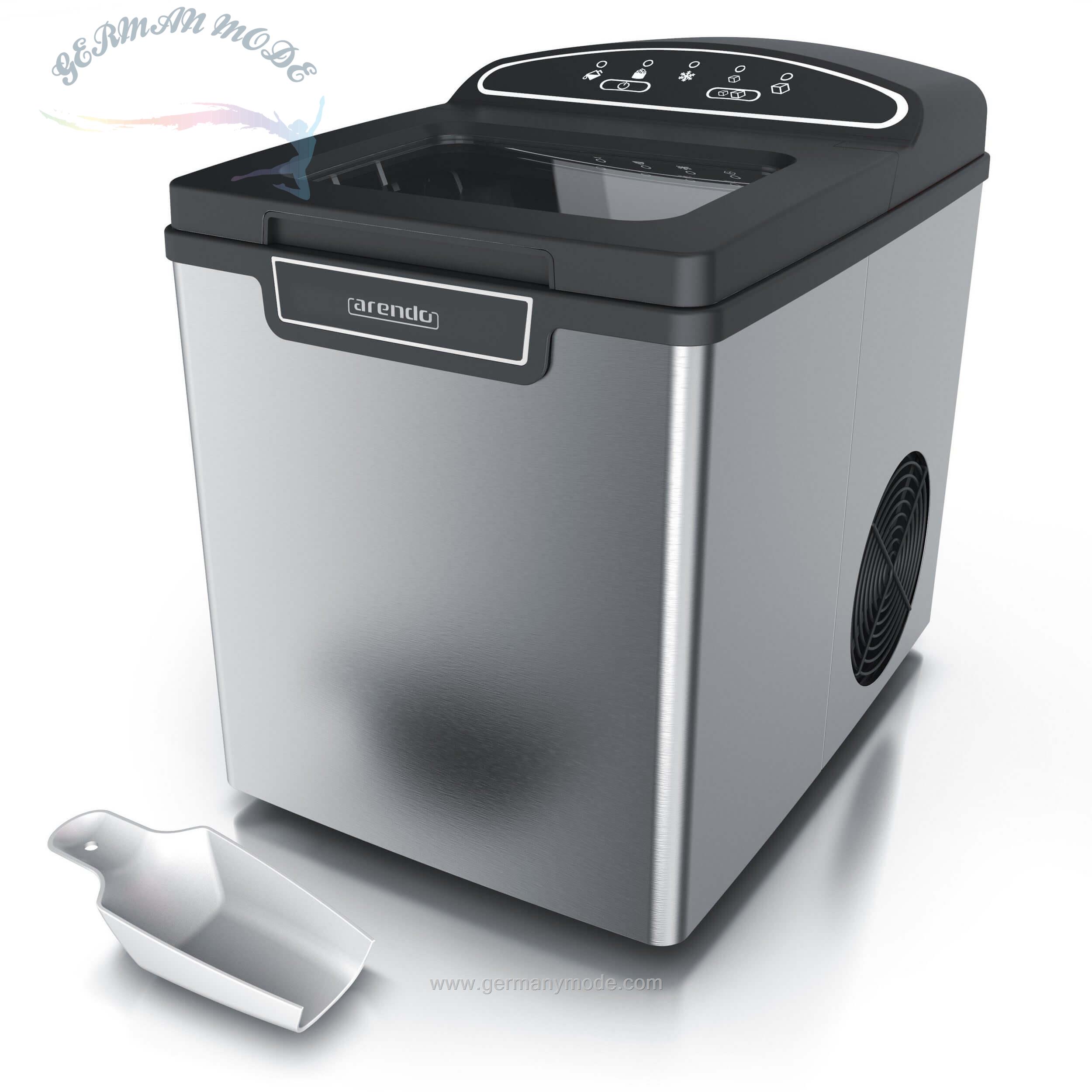 یخ ساز آرندو آلمان Arendo Eiswürfelmaschine- Eiswürfelmaschine 105 W – 1-8 Liter Eiswürfelbereite-silber
