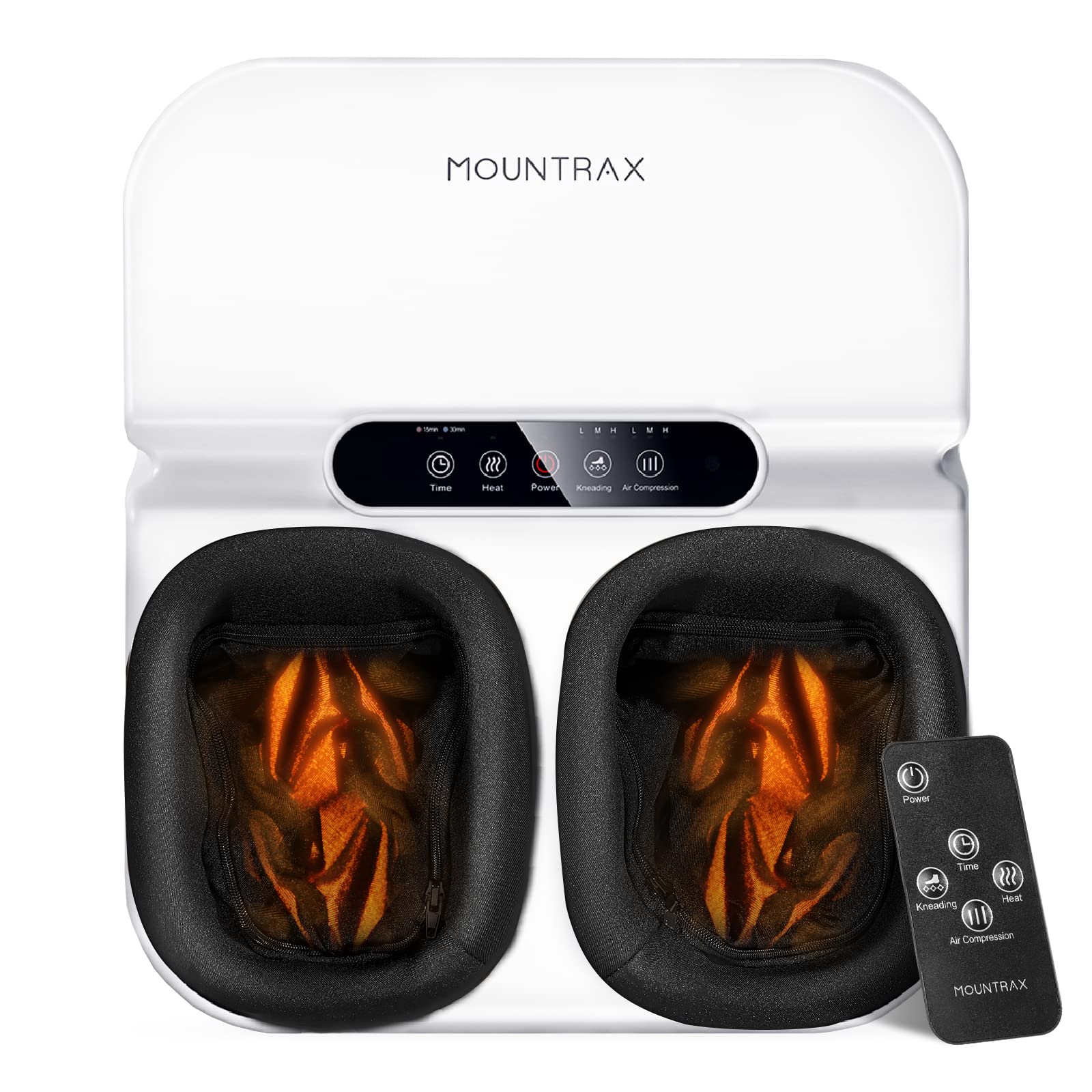 خرید از آمازون - ماساژور پا برقی Mountrax با عملکرد گرما، ماساژور کف پا شیاتسو برای رفع فاسیای کف پا و تسکین درد، مناسب برای پا تا سایز 46