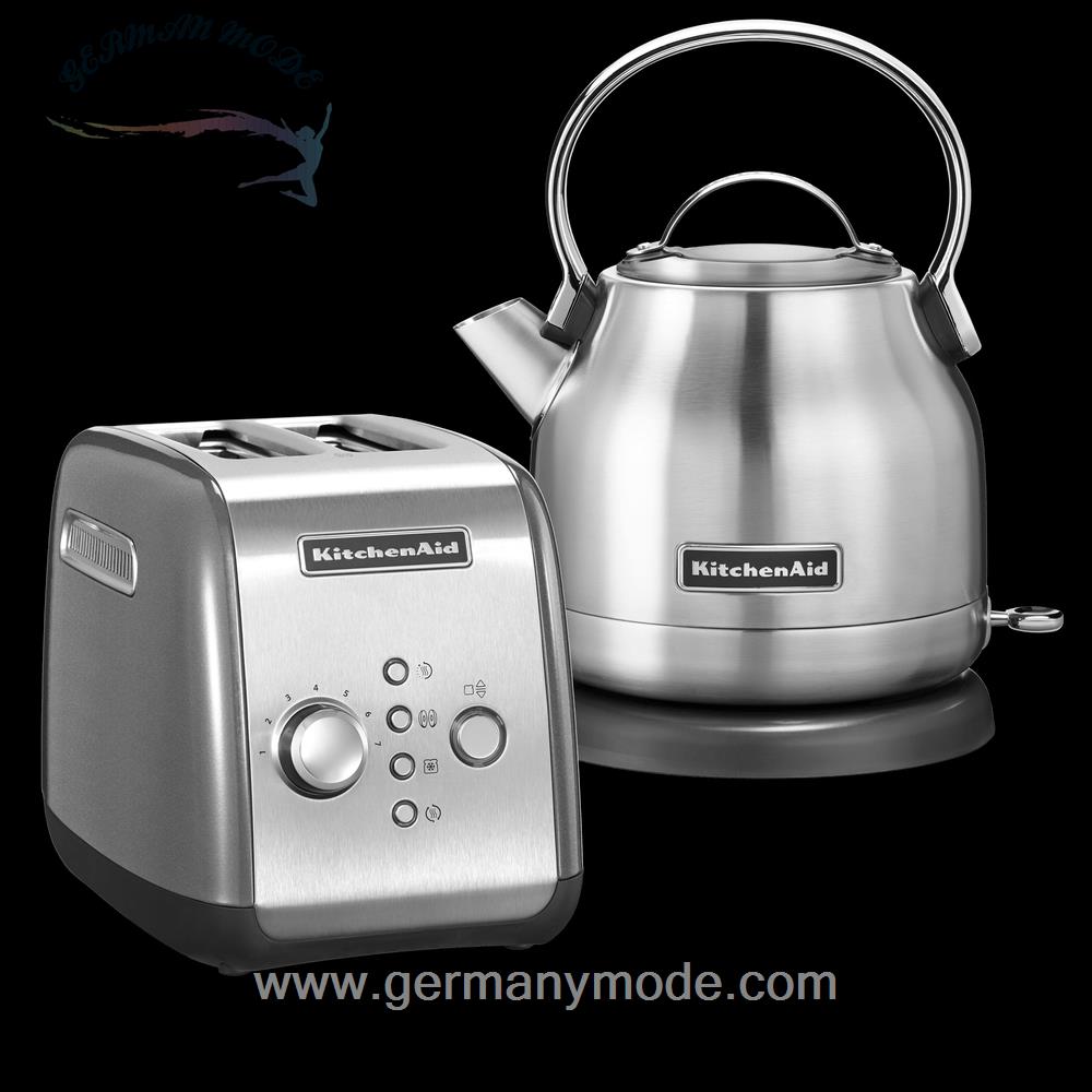 ست کتری برقی و توستر کیچن اید آمریکا KitchenAid COTTAGE FRÜHSTÜCKSSET/Contur-Silber