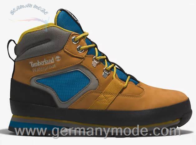کفش کوهنوردی ضد آب مردانه تیمبرلند آمریکا TIMBERLAND EURO HIKER TIMBERDRY BOOT FOR MEN IN YELLOW BLUE
