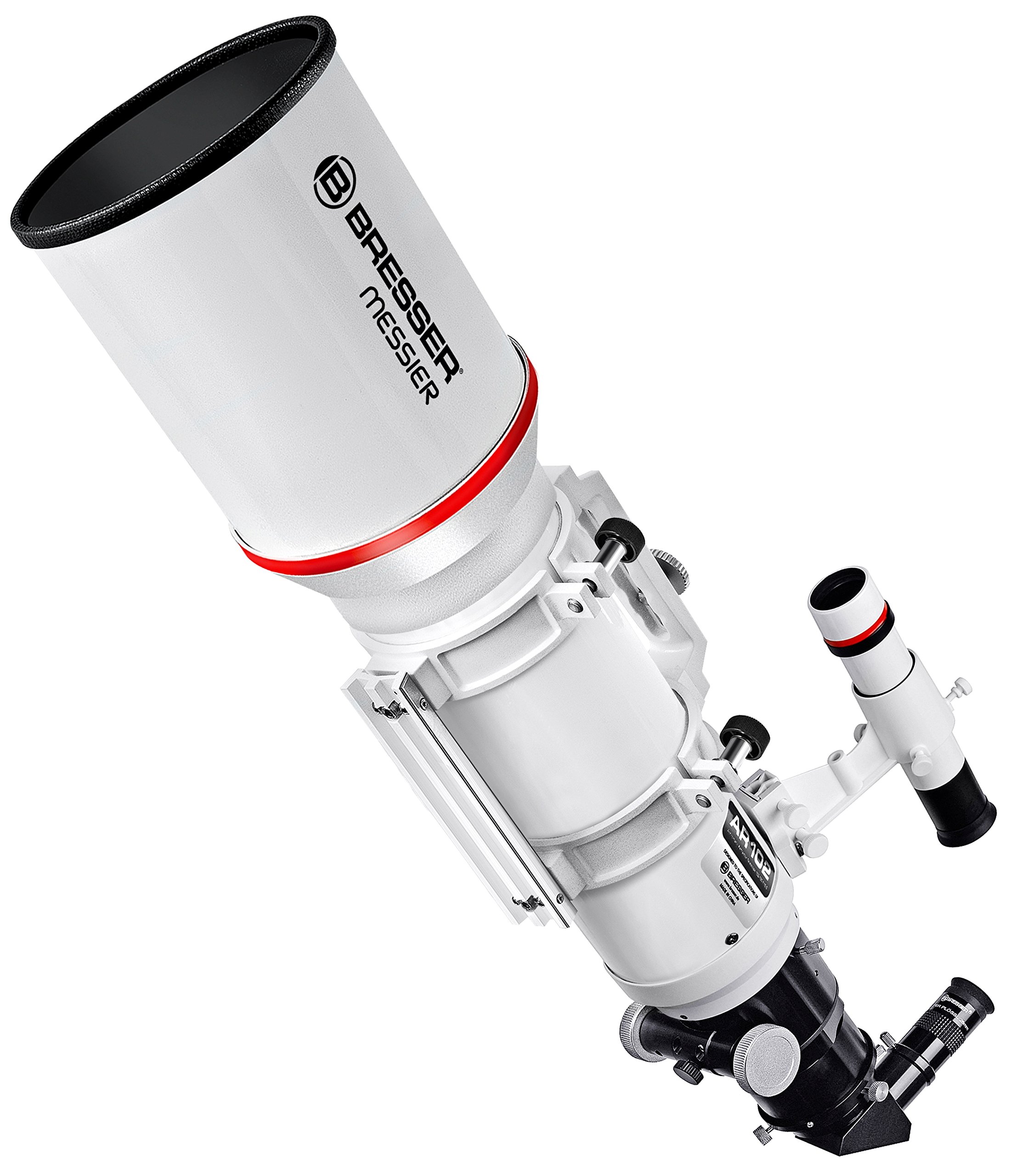 خرید از آمازون - تلسکوپ Bresser Messier AR-102s/600 لوله نوری با فوکوس 2.5 اینچی هگزافوک، سطح گیره فولادی ضد زنگ جهانی برای پایه ها، نگهدارنده منظره یاب و دوربین بهینه شده، سفید