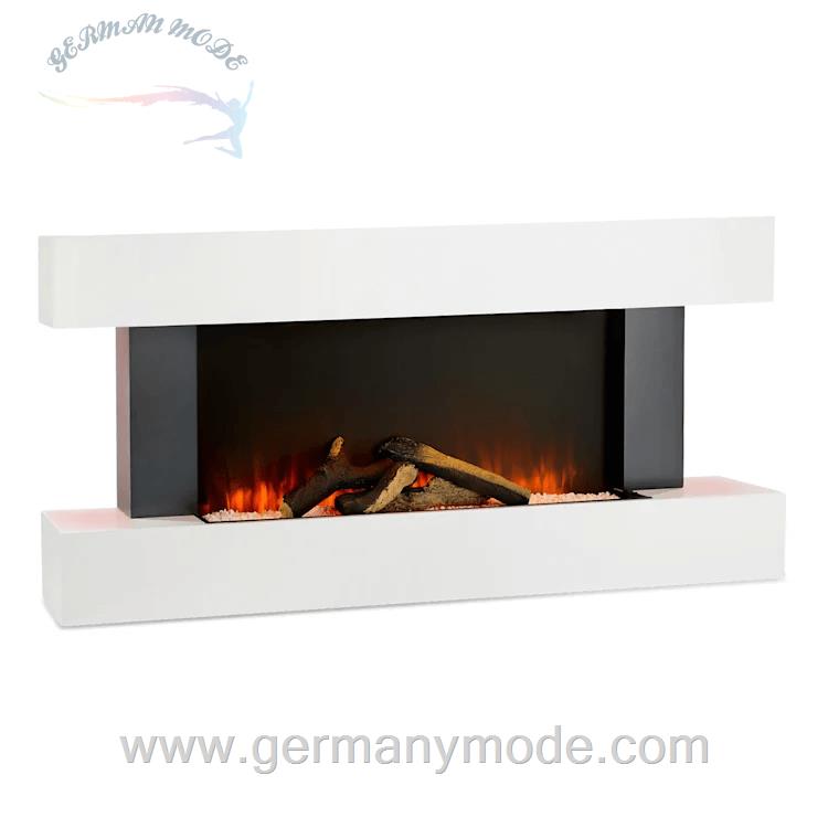شومینه برقی کنترل راه دور کلارشتاین آلمان Klarstein Studio Light Fire 1 Smart Kamin Elektrischer Kamin Weiß 2000 watt