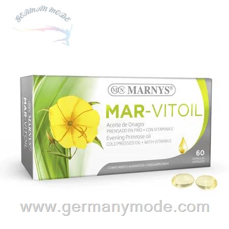کپسول مکمل غذایی روغن گل مغربی مناسب بانوان 60 عددی مارنیس اسپانیا MARNYS Mar-Vitoil Evening Primrose Oil capsules 60 MN403