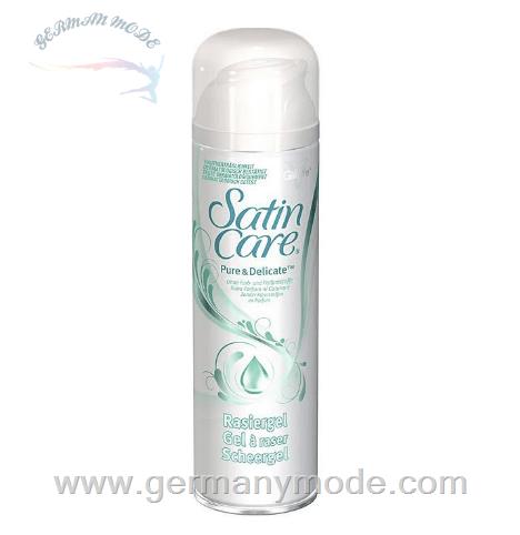 ژل موبر زنانه 200 میل مناسب پوست حساس ژیلت آمریکا Gillette Satin Care Rasiergel Pure Delicate (200ml)