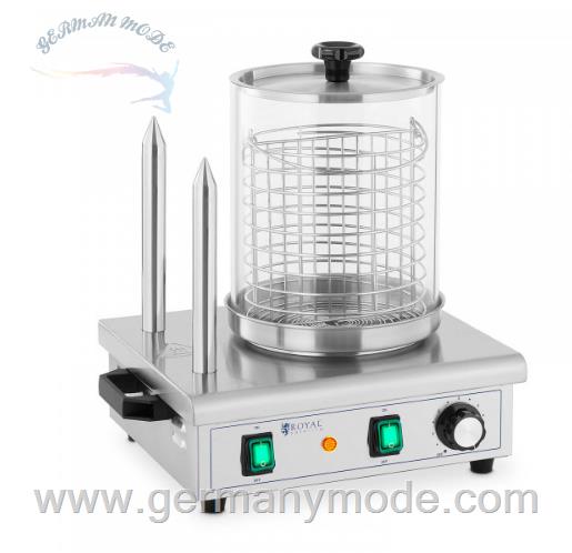 دستگاه هات داگ پز صنعتی رویال کترینگ آلمان Hot-Dog-Maker - 550 W - Royal Catering - 2 Heizspieße 10012003