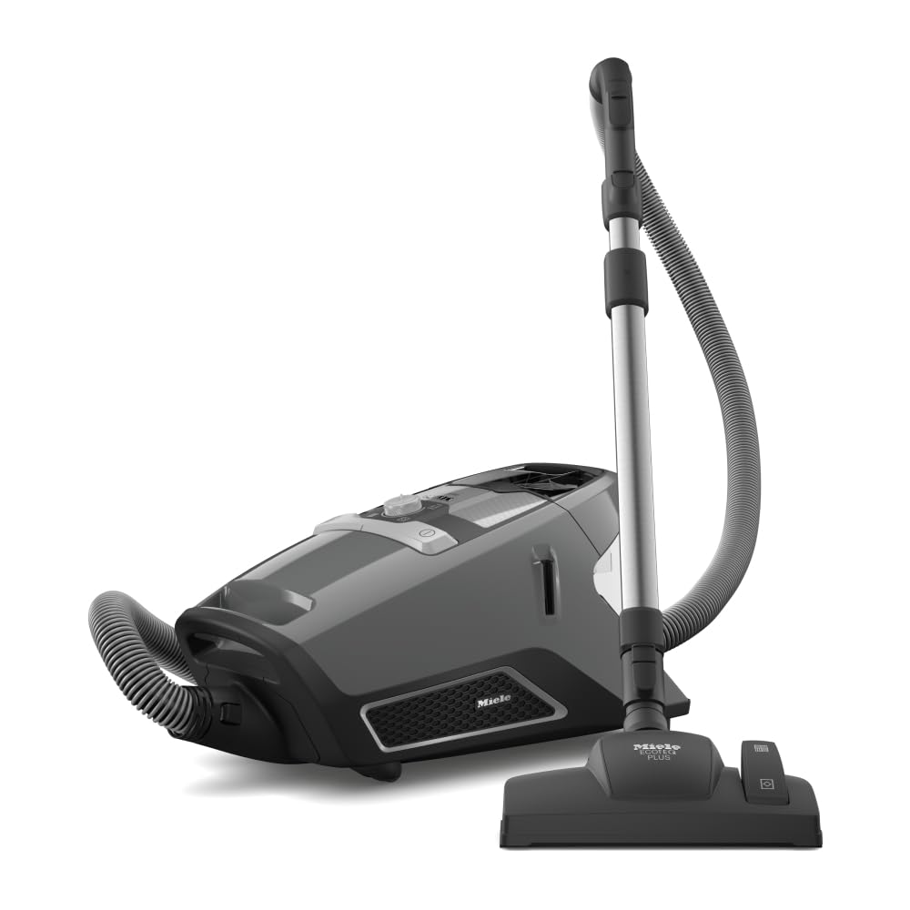 خرید از آمازون - Miele Blizzard CX1 PowerLine - جاروبرقی بدون کیسه با نازل کف EcoTeQ Plus، نازل کف AirTeQ، فیلتر Hygiene Lifetime و شعاع کار بزرگ - خاکستری گرافیت