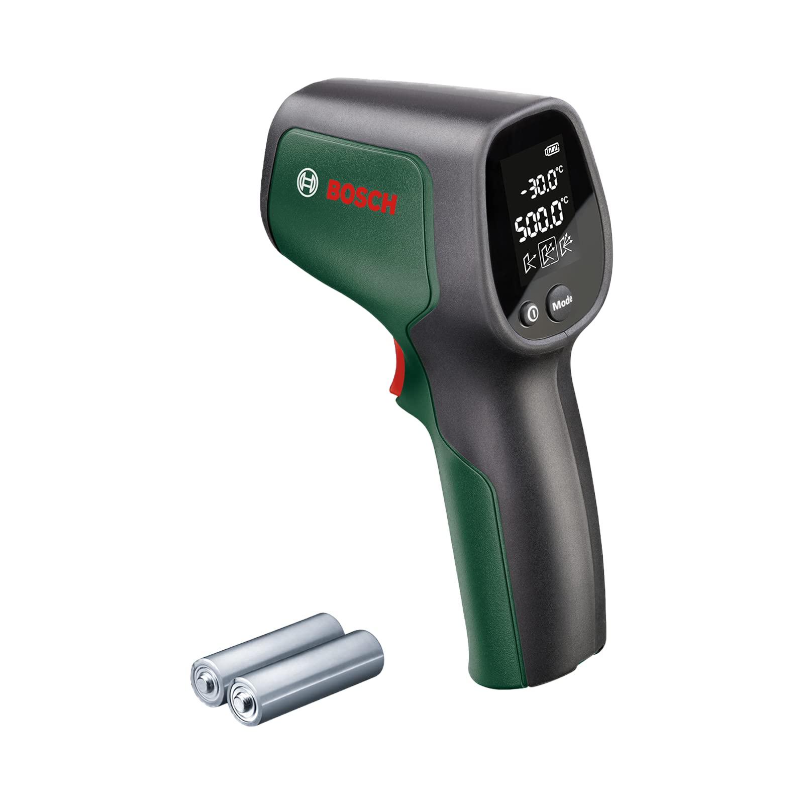 خرید از آمازون - Bosch Infrarotthermometer UniversalTemp (-30°C…+500°C, einfach und präzise messen, 3 vordefinierte Materialgruppen) Single