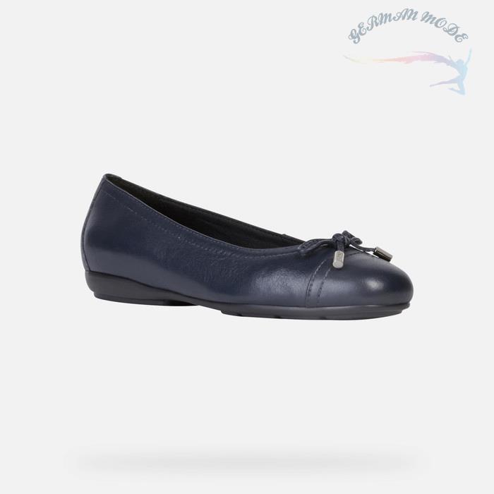 کفش زنانه جی اوکس ایتالیا GEOX LEDERBALLERINAS Annytah Dame Marineblau