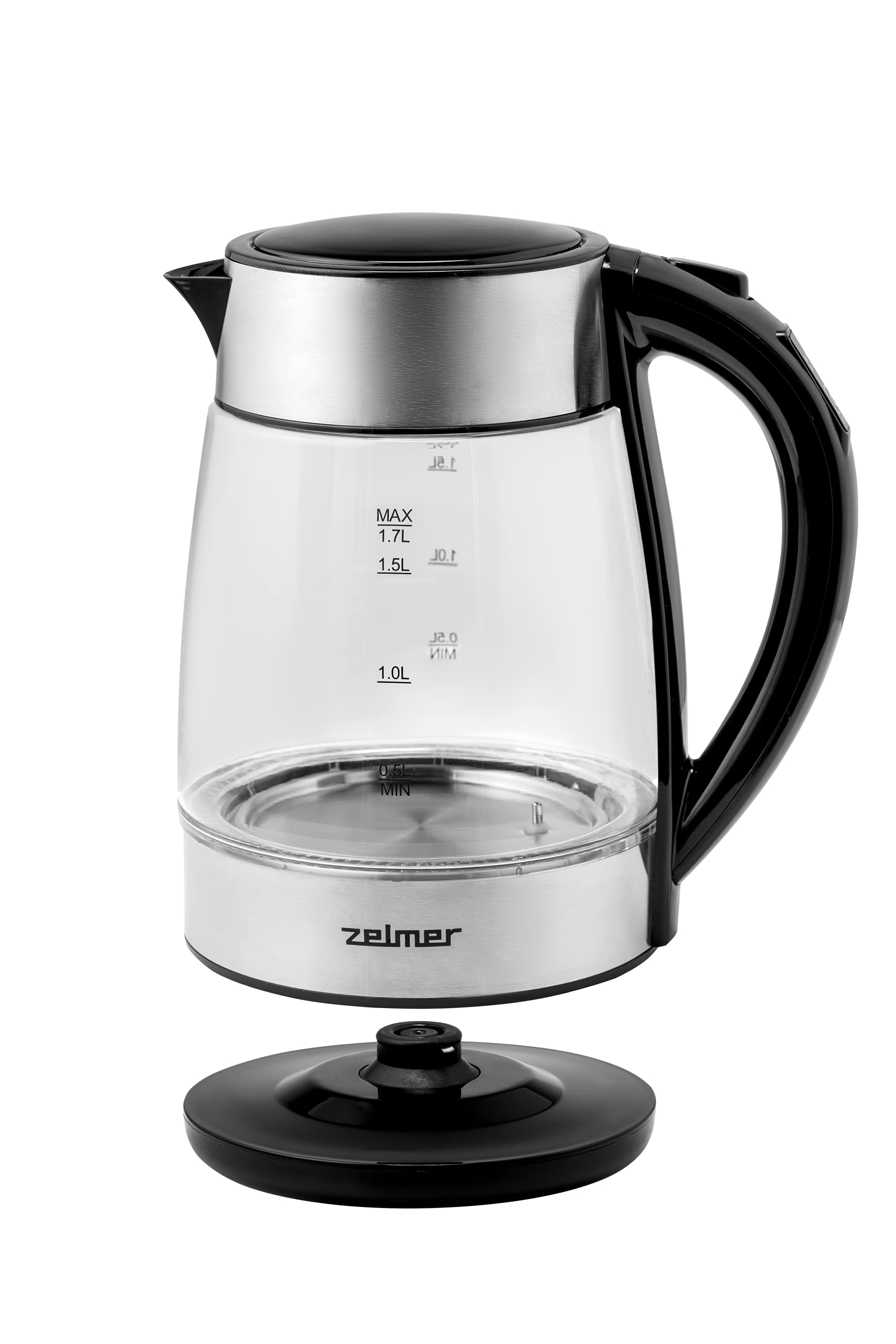 کتری برقی زلمر لهستان Zelmer ZCK8026 با کنترل دما، 2200، پلاستیک با کیفیت بالا و شیشه مقاوم در برابر حرارت، 170 میلی لیتر