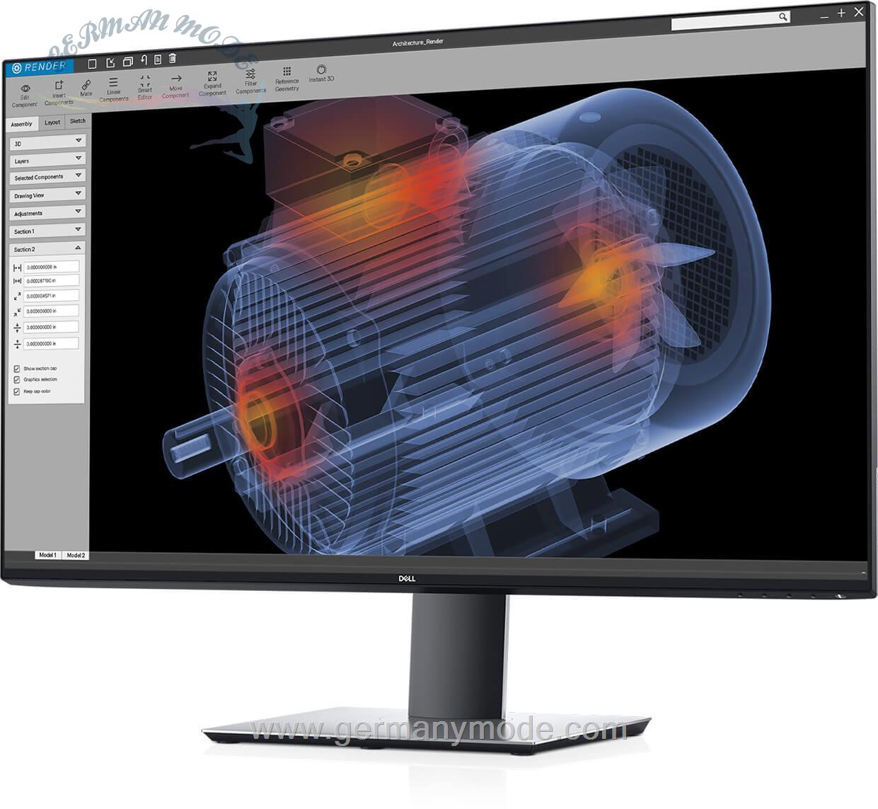 مانیتور 31.5 اینچی دل آمریکا Dell UltraSharp 32 4K USB-C