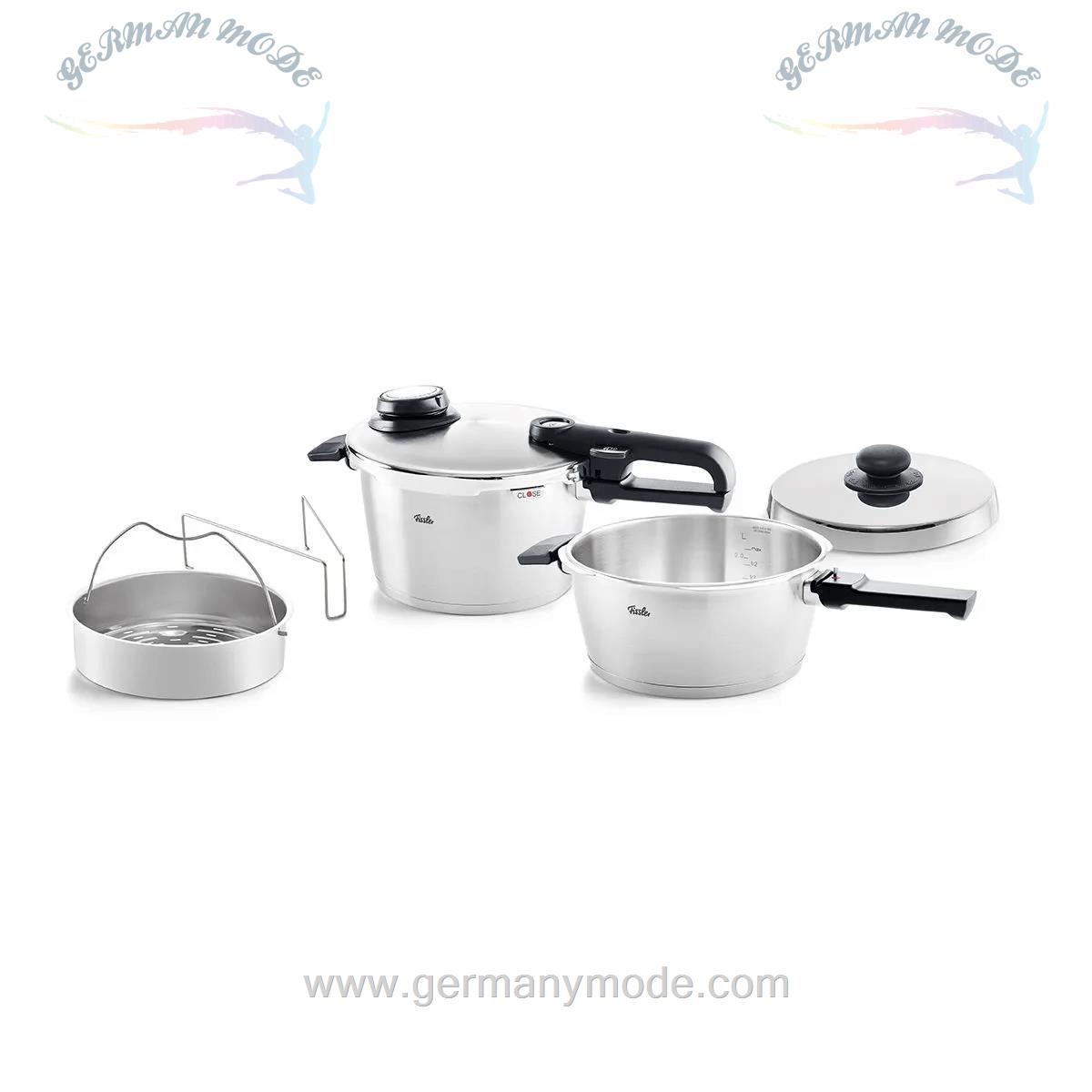 ست زودپز 2 تایی 3.5 - 4.5 لیتری فیسلر آلمان Fissler Vitavit Premium – 2-teiliges Schnellkochtopf Set 3,5 + 4,5 Liter