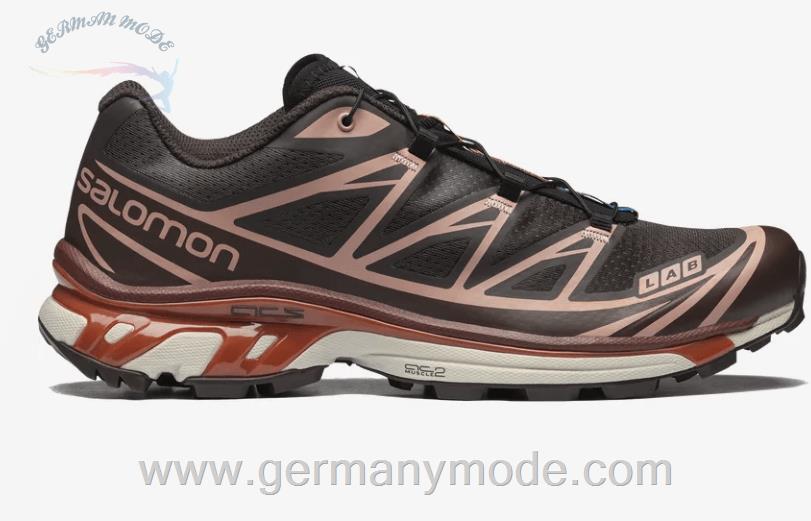 کتانی اسپرت مردانه زنانه سالامون فرانسه SALOMON XT-6 Sportliche Schuhe Unisex Delicioso / Chocolate Fondant / Peach Beige