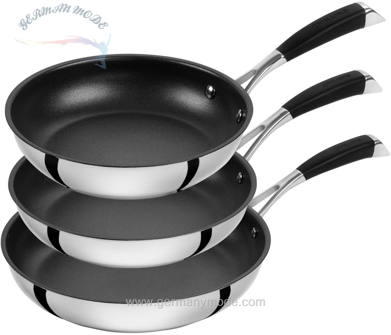ست 3 پارچه ماهیتابه زولینگ آلمان ZWILLING Poletto Bratpfannen-Set 3-teilig 20/24/28 cm