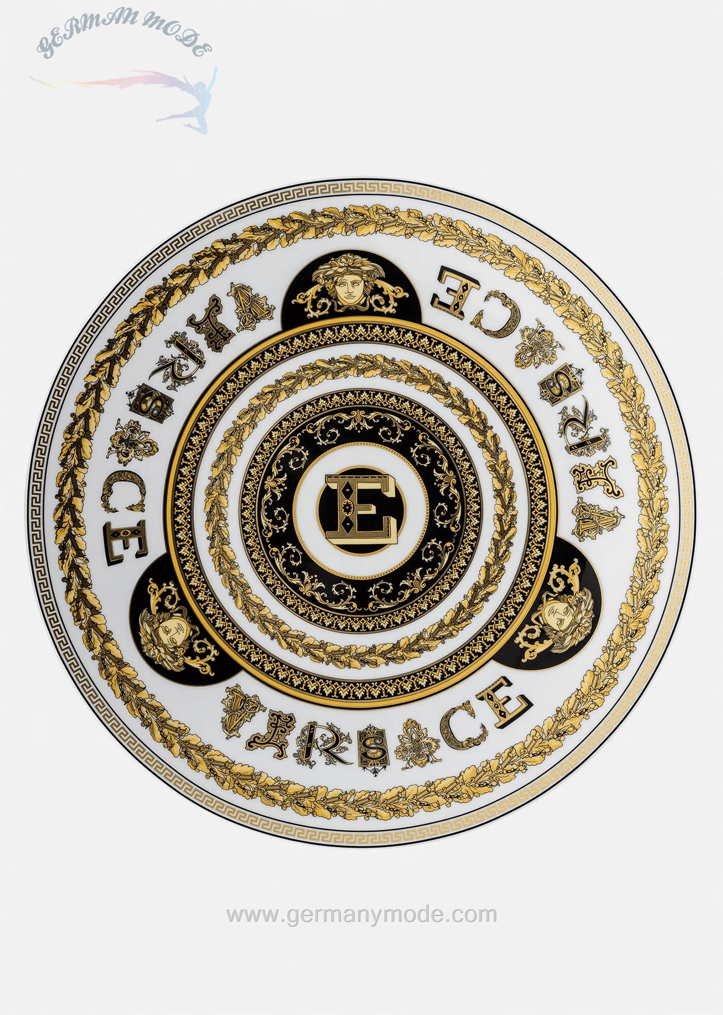 بشقاب دکوری ورساچه ایتالیا VERSACE VIRTUS ALPHABET PLATZTELLER E 33 CM