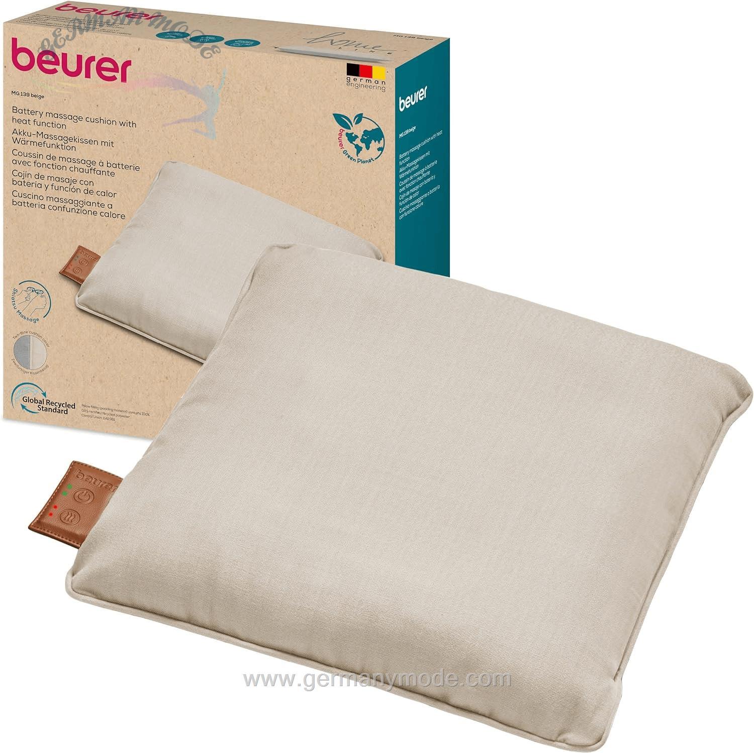کوسن ماساژور حرارتی بیورر آلمان Beurer Akku-Massagekissen MG 139 in Beige
