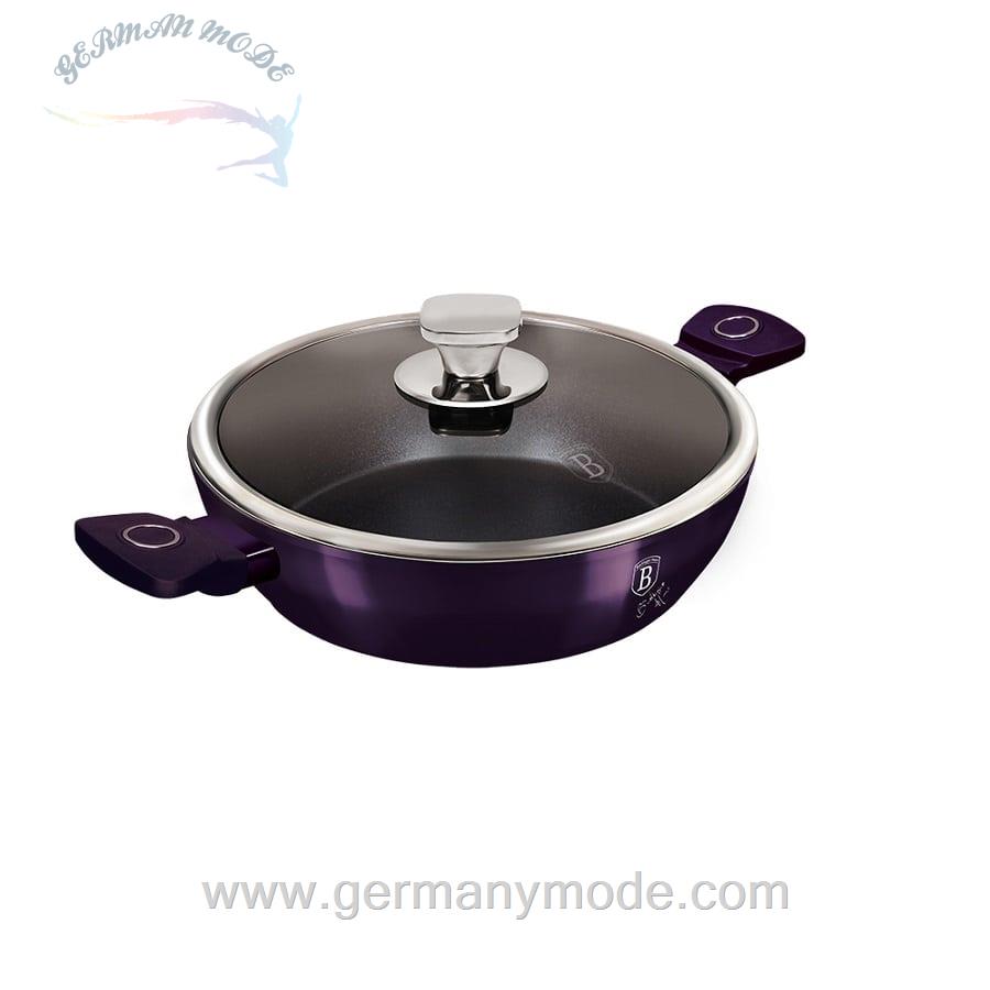 قابلمه کم عمق 24 سانت درب دار برلینگر هاوس مجارستان BerlingerHaus SHALLOW POT 24 CM BERLINGER HAUS BH/6631 PURPLE ECLIPSE COLLECTION