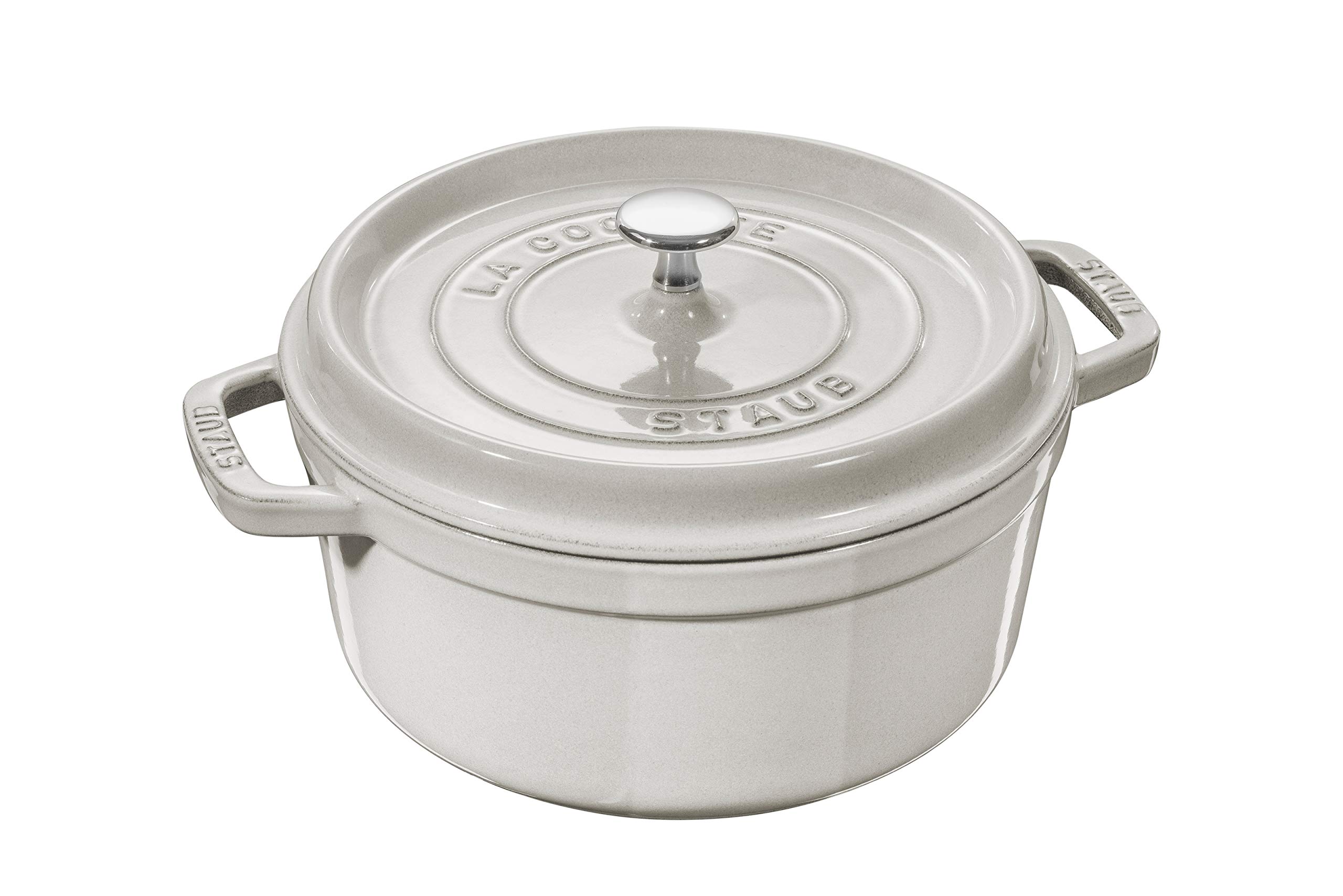 خرید از آمازون - STAUB ترافل سفید کاسرول گرد، اندازه - 24 سانتی متر