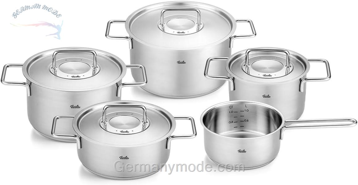 سرویس قابلمه 5 پارچه فیسلر آلمان Fissler Pure Collection Edelstahl-Kochtopfset 5-teilig استیل ضد زنگ
