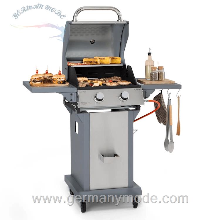 گریل باربیکیو کباب پز گازسوز ایستاده کلارشتاین آلمان Klarstein Lucifer 2 Gasgrill Gasgrill Grau