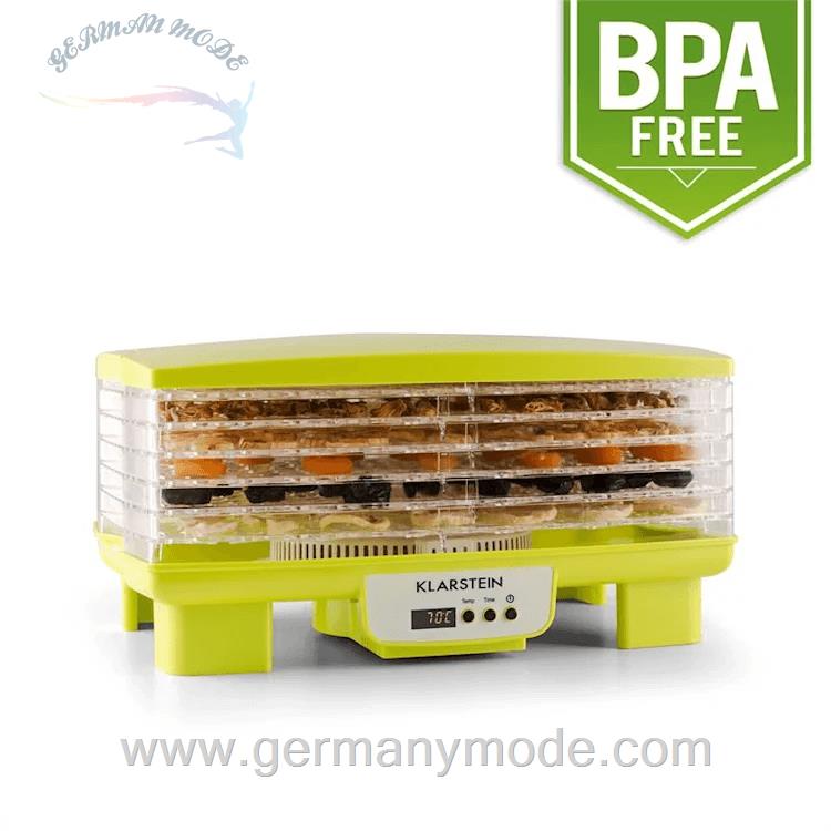 خشک کن میوه کلارشتاین آلمان Klarstein Bananarama Dörrautomat 70 °C 550 watt 6 Etagen Grün