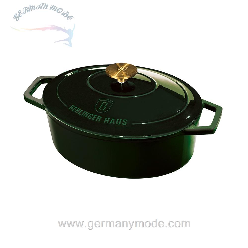 قابلمه 32 چدنی سانت درب دار برلینگر هاوس مجارستان BerlingerHaus CASSEROLE 32 CM CAST IRON BERLINGER HAUS BH/6520 EMERALD