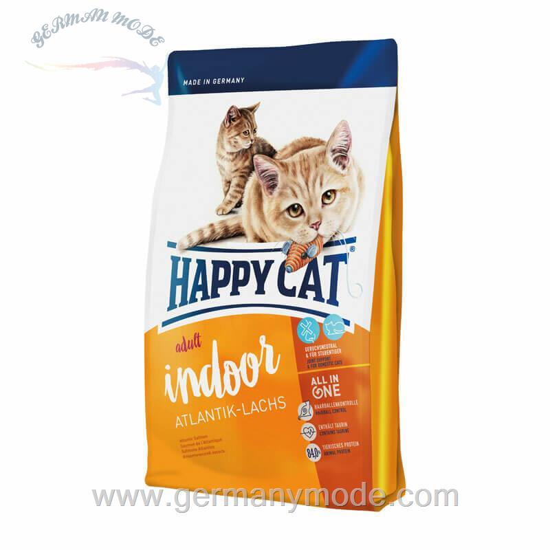 غذا خشک گربه با طعم ماهی هپی کت آلمان Happy Cat Adult Indoor Atlantik-Lachs 4kg