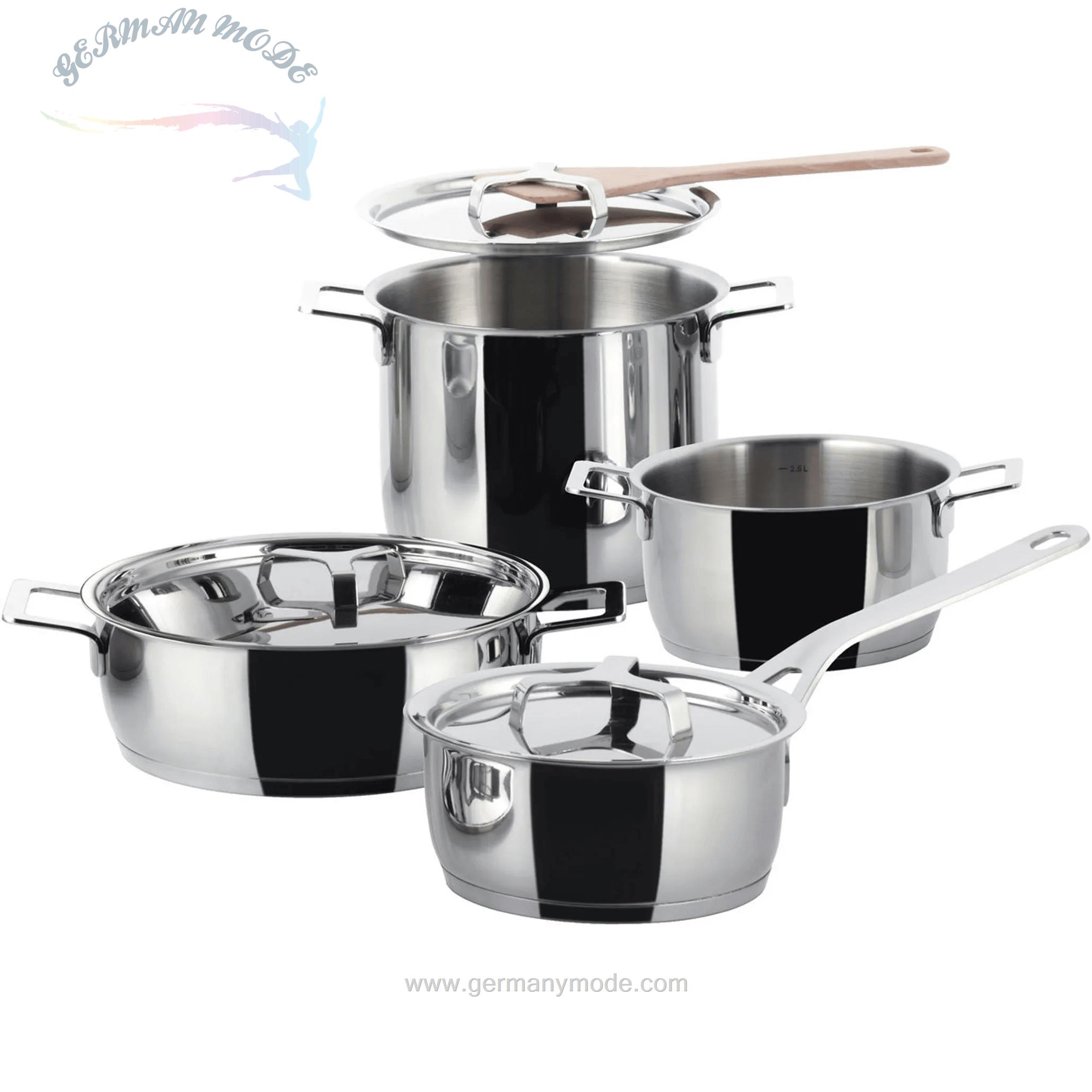 سرویس قابلمه 7 پارچه السی ایتالیا Alessi Topf-Set -Alessi Pots-Pans - Topf-Set 7-tlg
