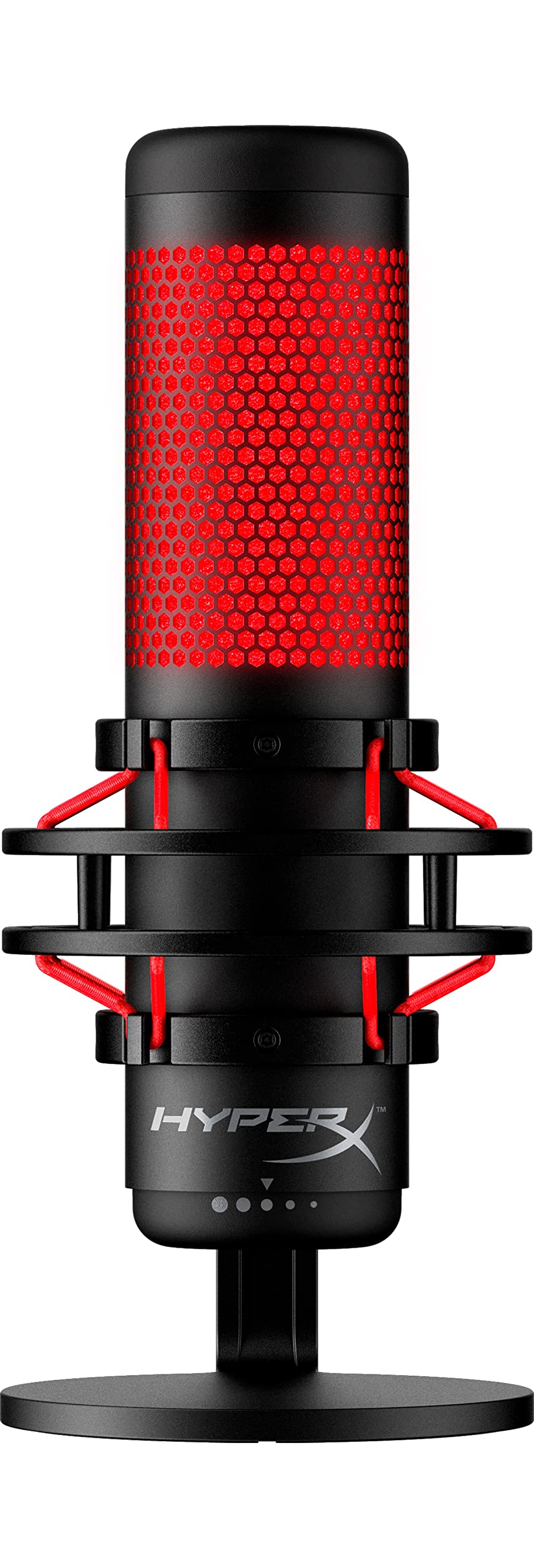 خرید از آمازون - HyperX QuadCast - میکروفون USB مستقل با عملکردهای گسترده برای گیمرهای پخش کننده، مشکی QuadCast مشکی