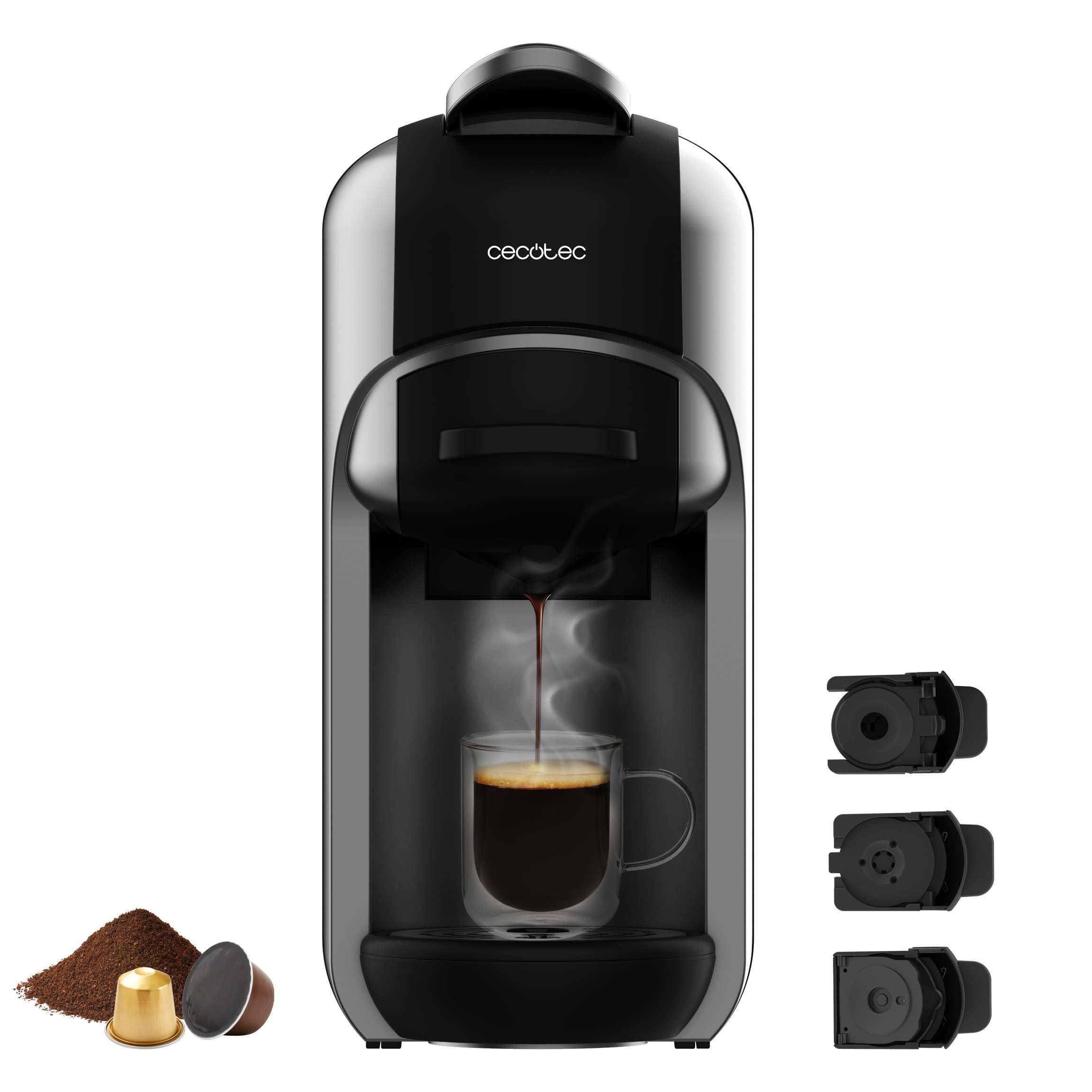قهوه ساز سکوتک اسپانیا Cecotec مدل FreeStyle Compact حداکثر توان ۱۴۵۰ وات، مجهز به سیستم ThermoBlock، پمپ ForceAroma با فشار ۱۹ بار