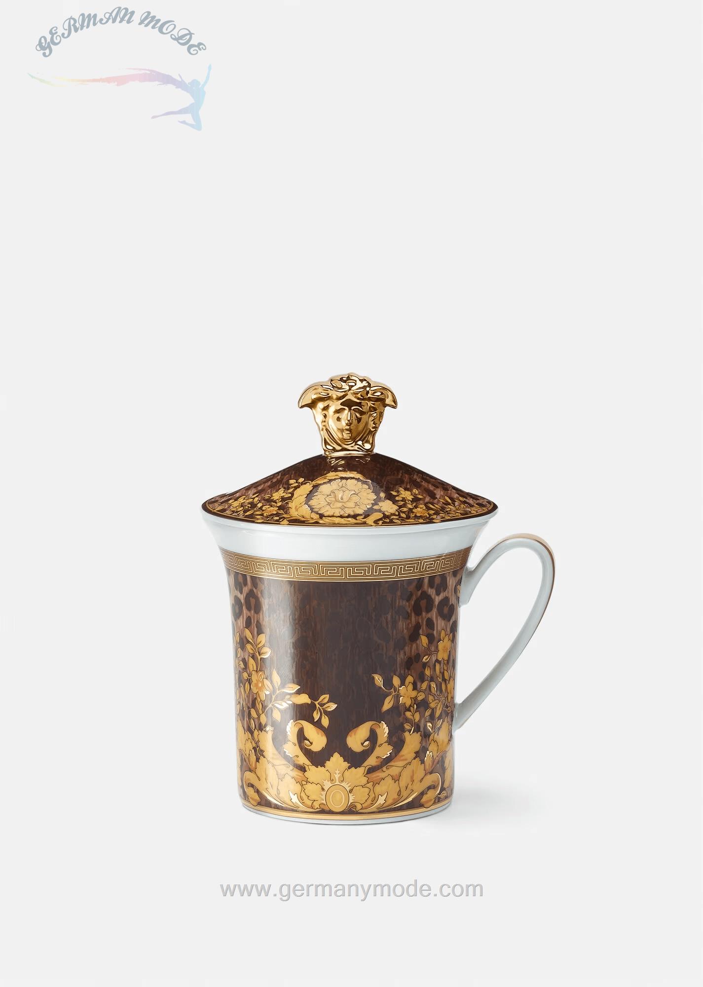 لیوان درب دار چینی روزنتال ورساچه ایتالیا VERSACE WILD FLORALIA TASSE