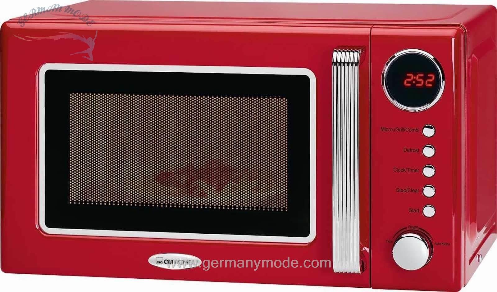 مینی فر کلترونیک آلمان Clatronic MWG 790 2in1 Mikrowelle Retro-Design -700 W- Rot
