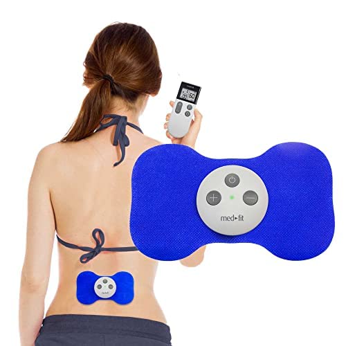 خرید از آمازون - مینی TENS و محرک عضلانی شارژی بی سیم Med-Fit - برای درمان کمردرد، سیاتیک، گردن درد، زانو درد، آرتریت و درد عضلانی