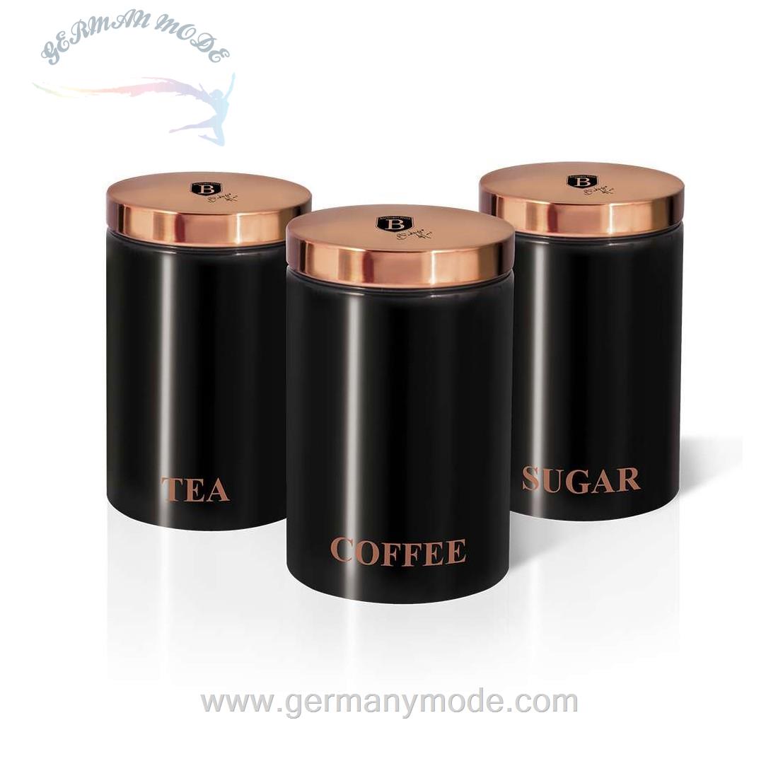 ست قوطی آشپزخانه برلینگر هاوس مجارستان Berlinger Haus Kitchen Canister Set BH/1734 Black Rose Collection