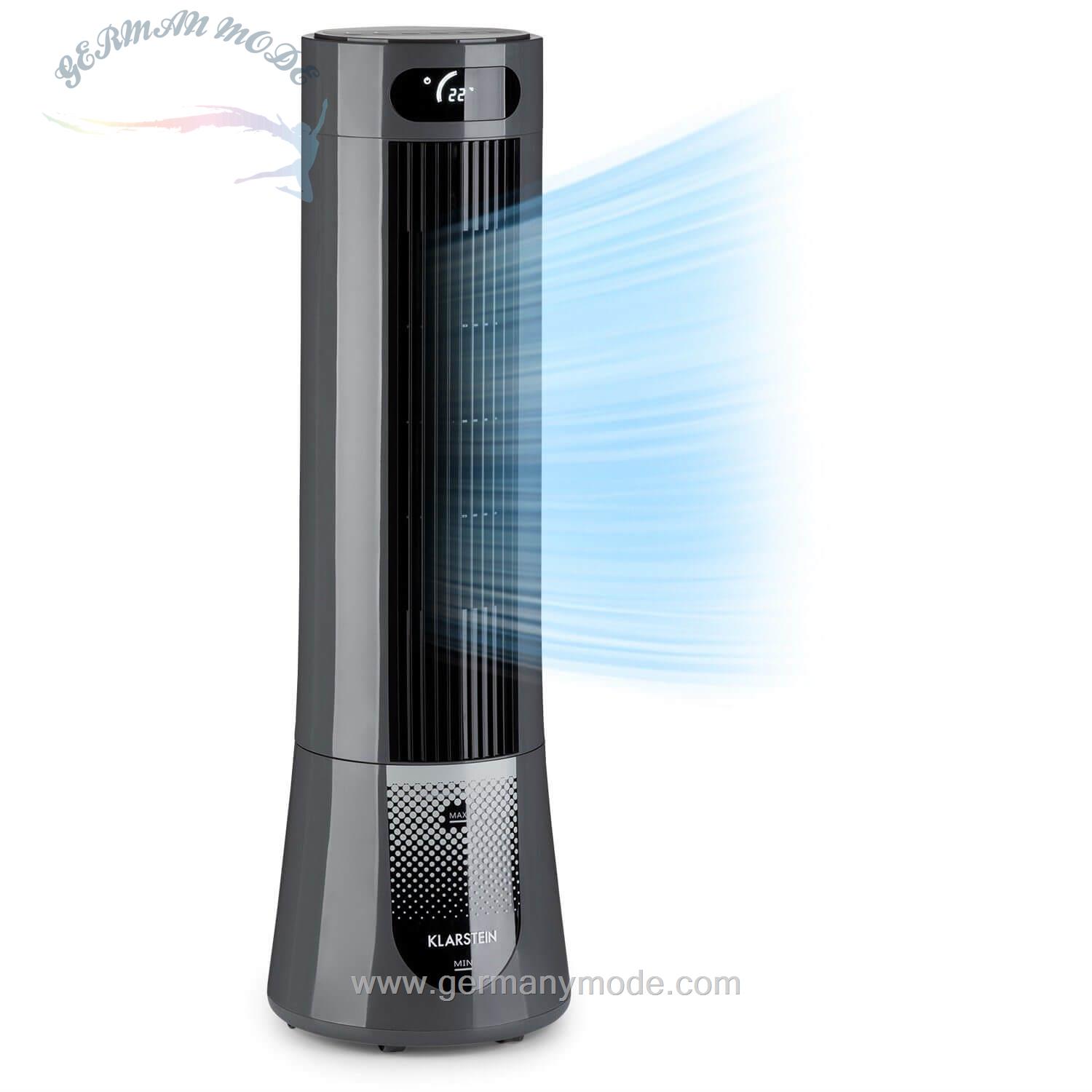 فن خنک کننده رطوبت ساز و تصفیه هوا کلارشتاین آلمان Klarstein Ventilatorkombigerät Skyscraper Frost Luftkühler 45 W
